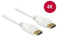 Baltas Displayport laidas su 4K jungtimis