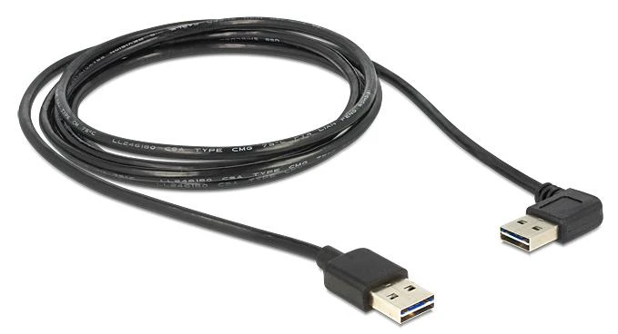 Kabelis USB Delock USB-A - USB-A 1 m Juodas (83464)