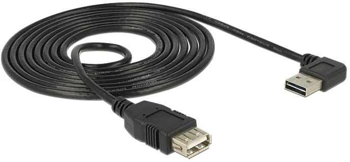 Kabelis USB Delock USB-A - USB-A 1 m Juodas (83551)