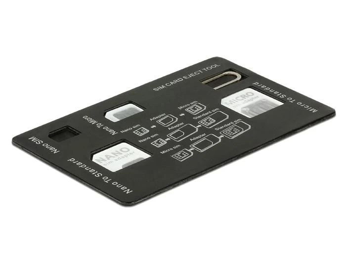 Delock SIM adapterių rinkinys su išstūmimo įrankiu