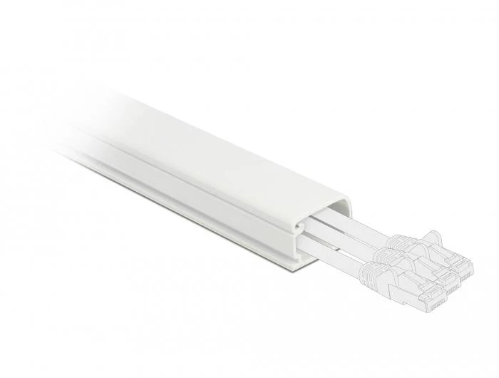 Delock kabelio kanalas su dangteliu lipnus 22 x 15 mm - ilgis 1 m baltas
