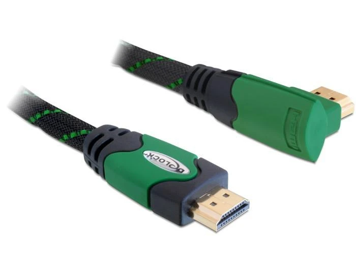 Delock kabelis HDMI A kištukas > HDMI A kištukas kampinis 4K 2 m