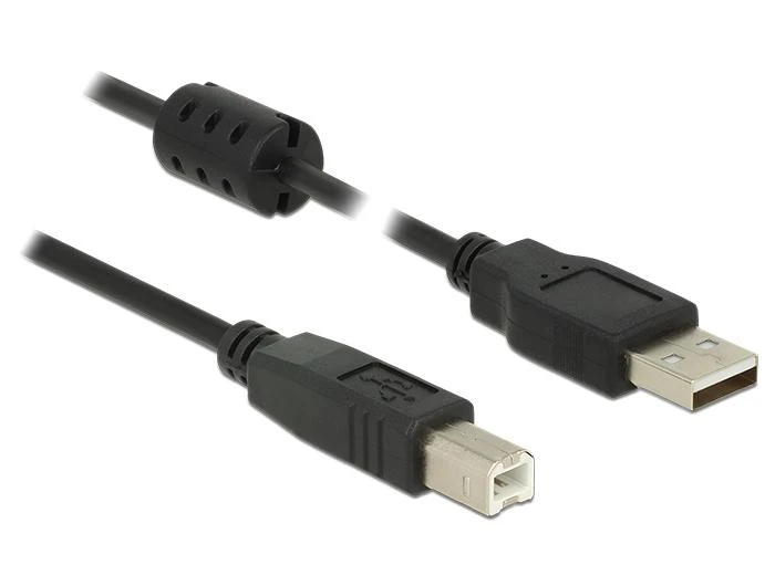 USB kabelis Delock USB-A - USB-B 2 m juoda (84897)