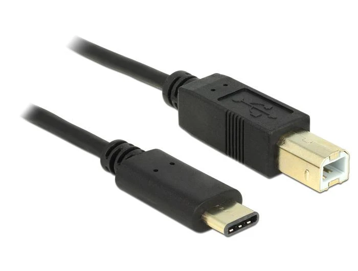 DELOCK Cable Cable USB Type-C 2.0 vyriškas > USB 2.0 Type-B male 2.0 m juodas