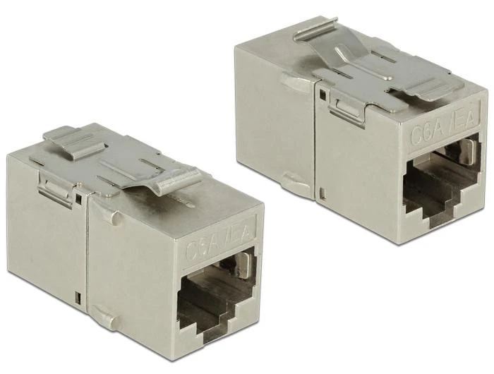 Delock Delock Modulis Keystone su RJ45 lizdas > RJ45 lizdas Cat.6A metalinis