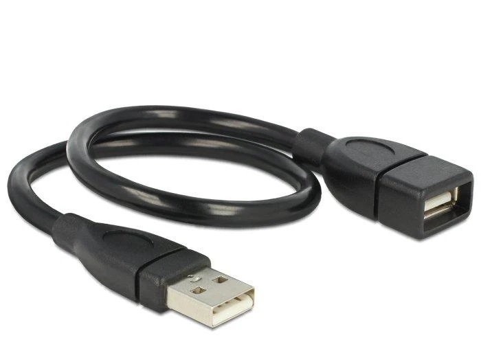 Kabelis USB Delock USB-A - USB-A 0.35 m Juodas (83498)