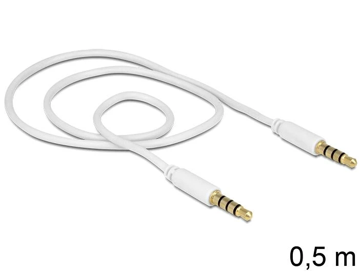 DeLOCK 0,5 m 3,5 mm audio kabelis su paauksuotomis jungtimis
