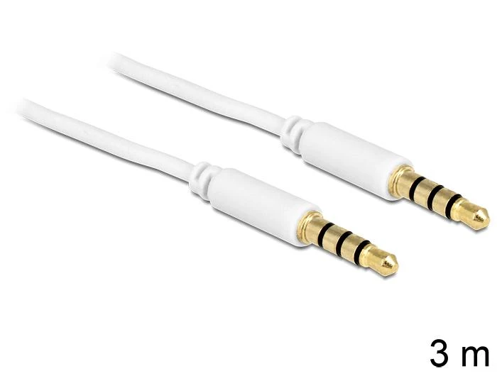 Delock 3m audiokabelis su paauksuotais 3.5 mm kištukais