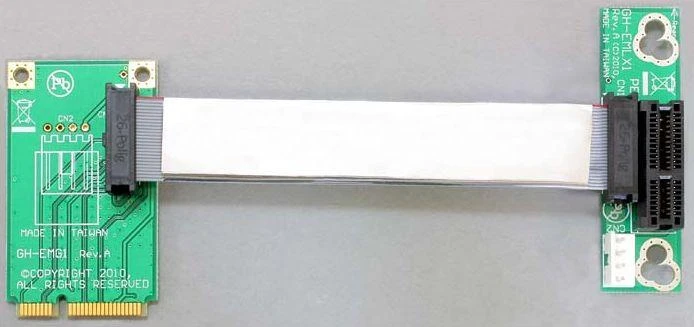 Delock Riser kortelė PCIe X1 lanksti - 13 cm kabelis / jungtys
