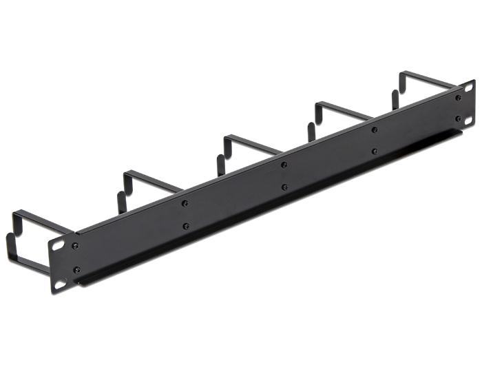Delock 19" kabelių valdymo skydelis 1U juodas