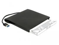 Delock korpusas skirtas 5,25 itin ploniems SATA diskams 9,5 mm iki A tipo USB kištuko