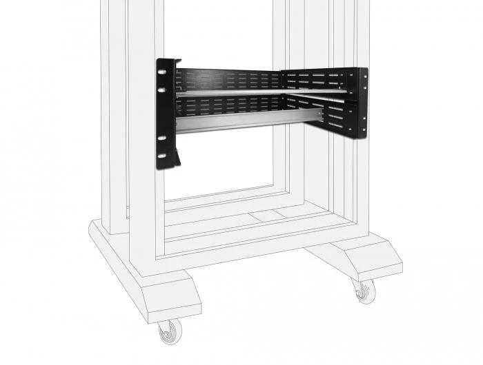 Serveris Delock Delock 19 DIN bėgelio laikiklis 4 U bk - 42632