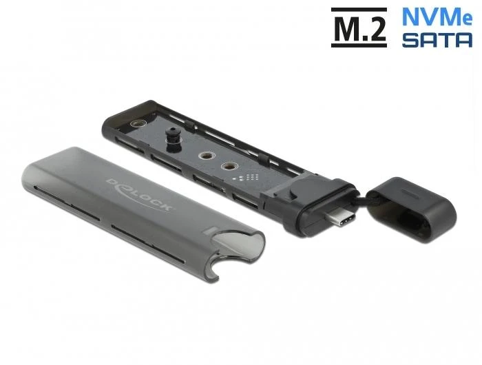 Delock DeLOCK 42635 HDD korpusas Juodas M.2 SSD korpusas