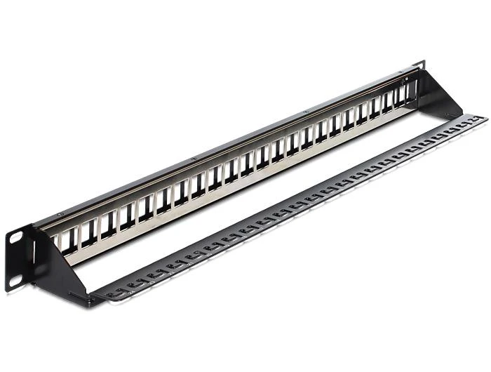 Delock 19" Keystone 24 prievadas su bėgeliu