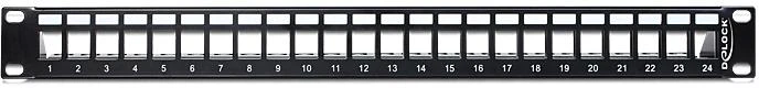 Delock 19" Keystone 24 prievadas su bėgeliu