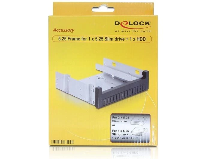 Delock 5.25 montavimo rėmelis pakuotėje