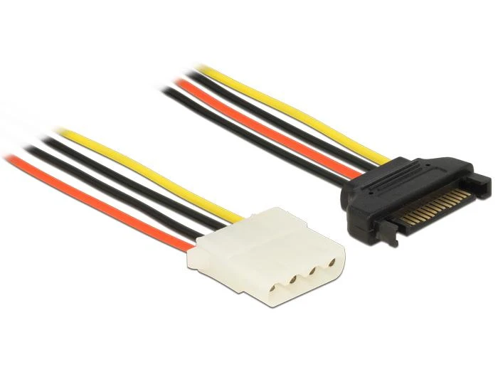 DELOCK maitinimo kabelis SATA 15 kontaktų>4 kontaktų 20 cm