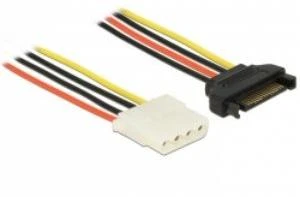 DELOCK maitinimo kabelis SATA 15 kontaktų>4 kontaktų 20 cm