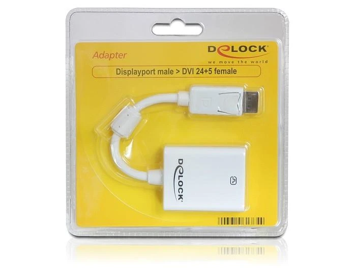 Delock DisplayPort į DVI 24+5 adapteris pakuotėje