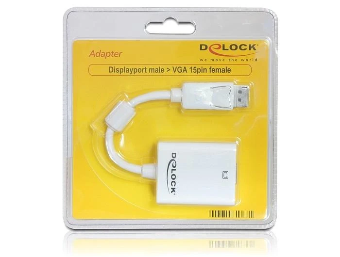 Delock DisplayPort į VGA adapteris pakuotėje