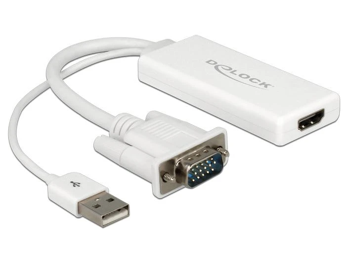 Delock VGA į HDMI adapteris su USB jungtimi