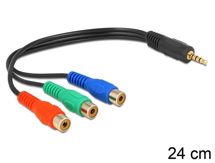 Delock adapteris 3.5mm į 3x RCA jungtis