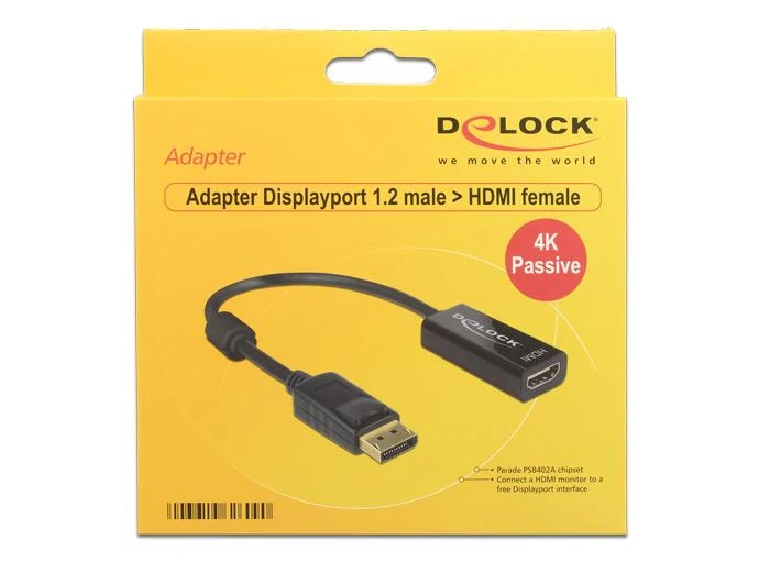 Delock DP į HDMI adapteris pakuotėje