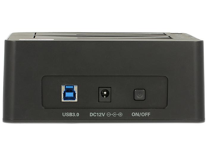 Delock Doko stotelė HDDx2 Sata 2,5/3,5 USB 3.0