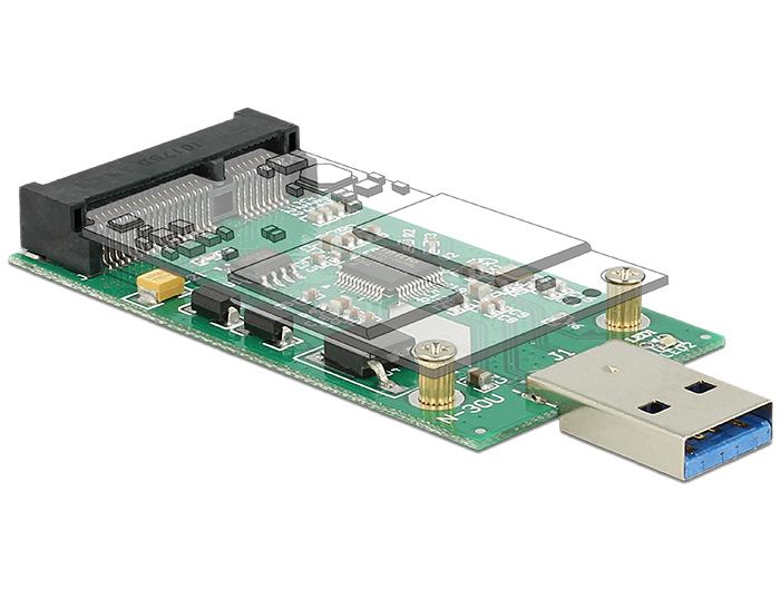 DeLOCK USB 3.0 A (m)> mSATA adapteris