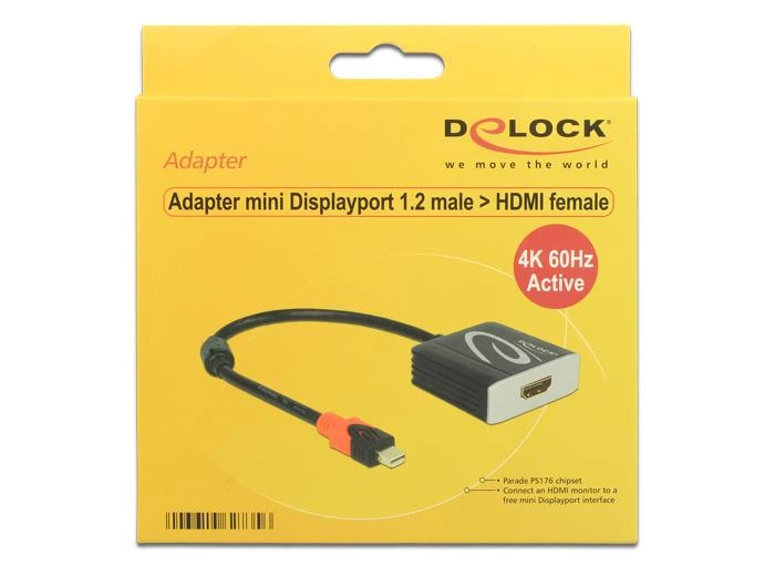 Delock mini DisplayPort į HDMI adapteris pakuotėje