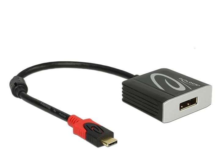 ADAPTERIS USB C(M)->HDMI(F)(THUNDERBOLT 3/DISPLAYPORT ALT MODE) SU LAIDU 20CM JUODA DELOCK