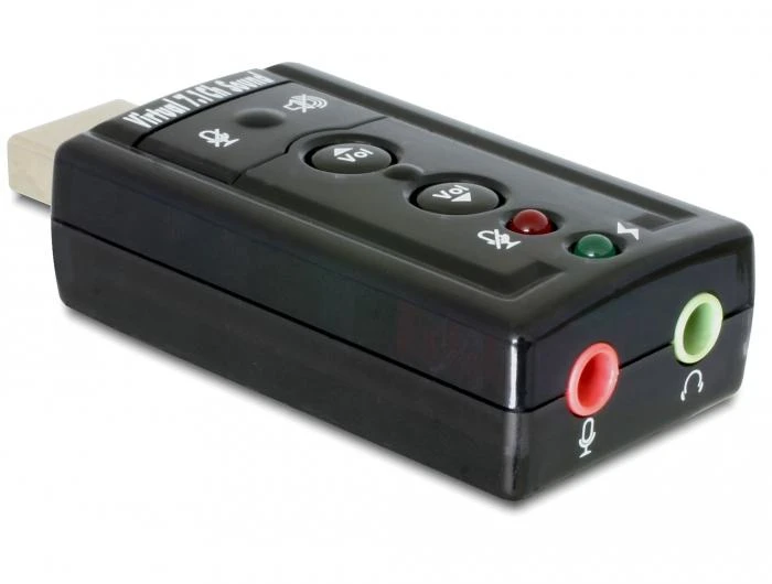 Delock išorinė USB garso plokštė su mygtukais