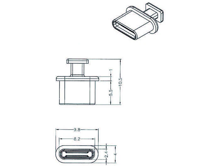 „Delock“ dulkių dangtelis, skirtas USB Type-C prievadui 10 vnt. (64013)