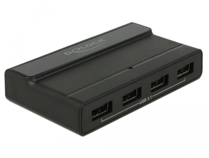 Juodas 4 prievadų Delock USB 3.1 šakotuvas