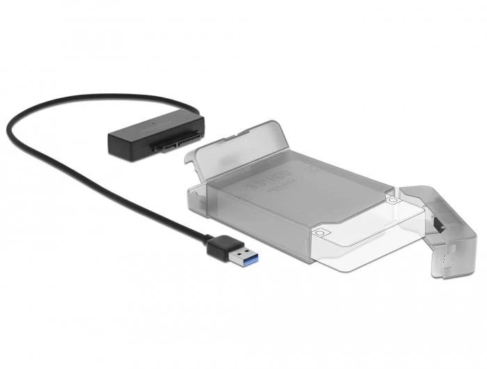 Delock USB Type-A į SATA konverteris su 3,5 colio apsauginiu dėklu