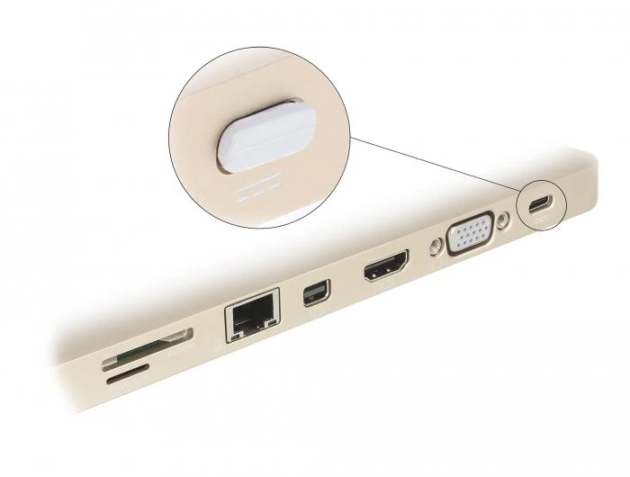 Delock Staubschutz für USB Type-C Buchse be Griff 10 Stück baltas