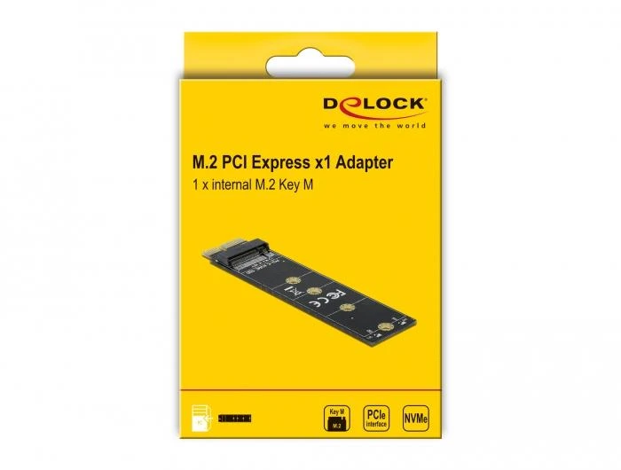 „Delock PCI Express x1 zu M.2 Key M“ adapteris