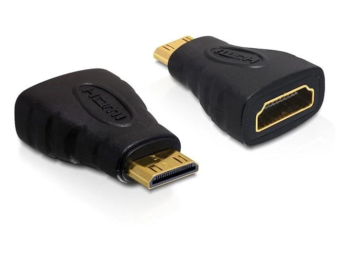 Deltaco mini HDMI adapterių pora su auksinėmis jungtimis