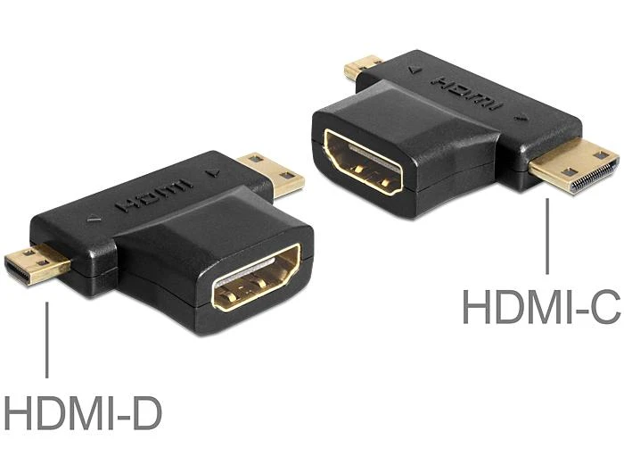 Delock HDMI adapterių rinkinys su jungčių tipais