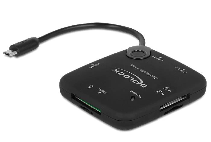 Delock kortelių skaitytuvas su micro USB jungtimi