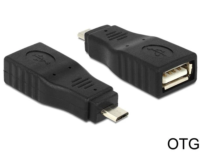 Juodi USB Micro B OTG adapteriai