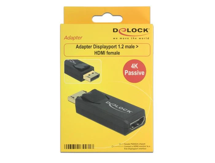 Delock DisplayPort į HDMI adapterio pakuotė