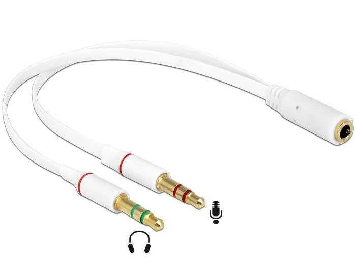 Delock 3,5 mm garso skirstytuvas su mikrofono žymėjimu
