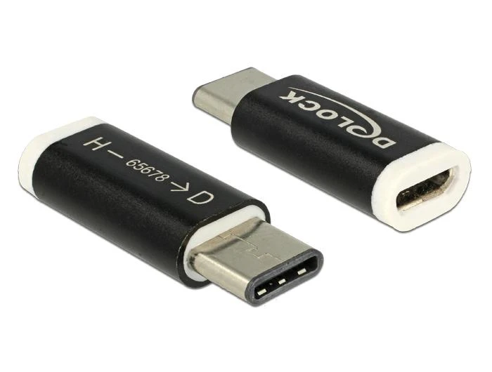 Du Delock USB-C adapteriai su jungčių vaizdu