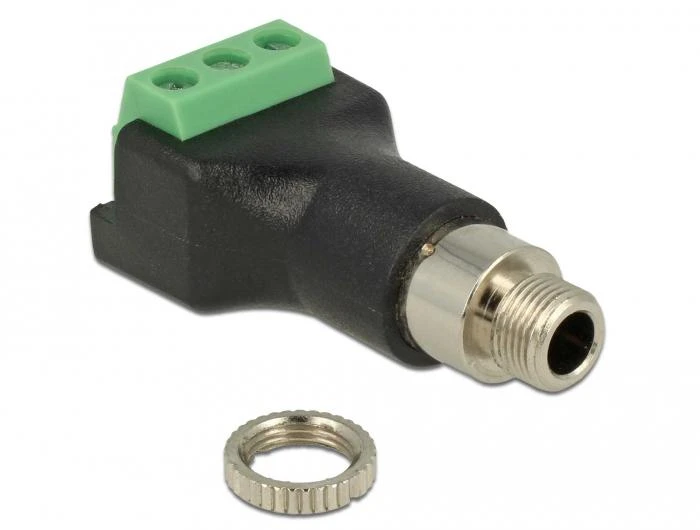 3 kontaktų gnybtų blokas į 3,5 mm adapterį
