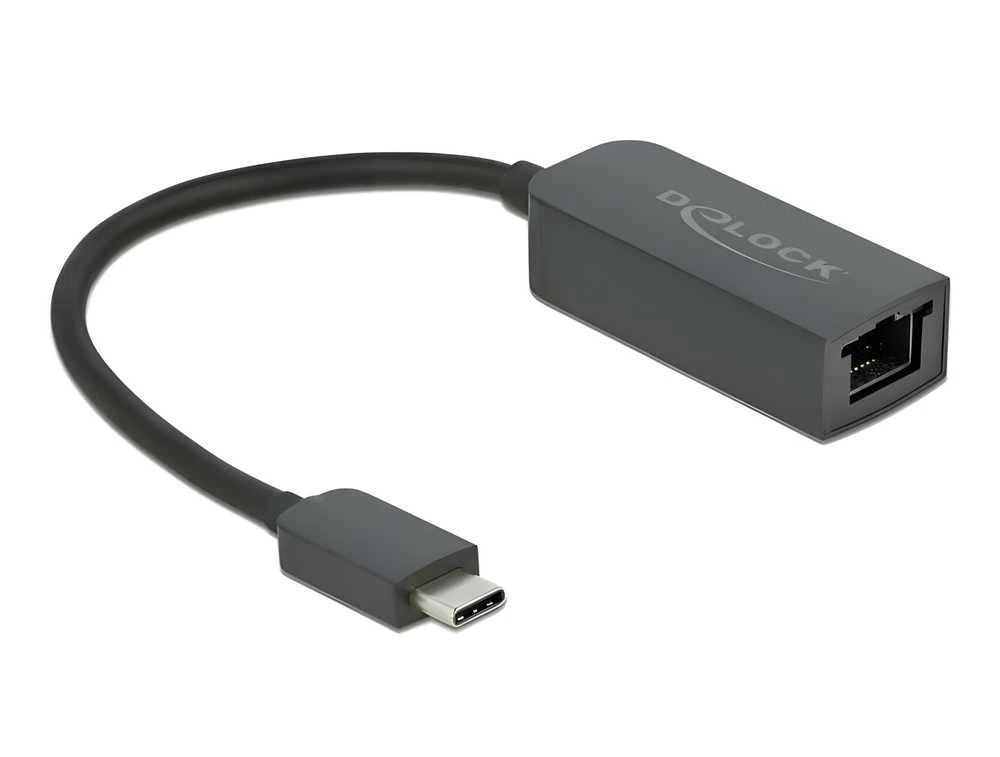 Delock USB Type-C™ adapteris, skirtas 2,5 gigabito LAN, kompaktiškas