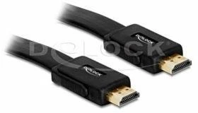 Delock HDMI laidas su plokščiais antgaliais