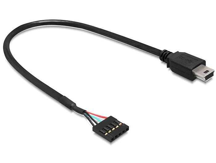 Delock kabelio USB 2.0 kontaktų antraštės lizdas > USB mini kištukas 30 cm