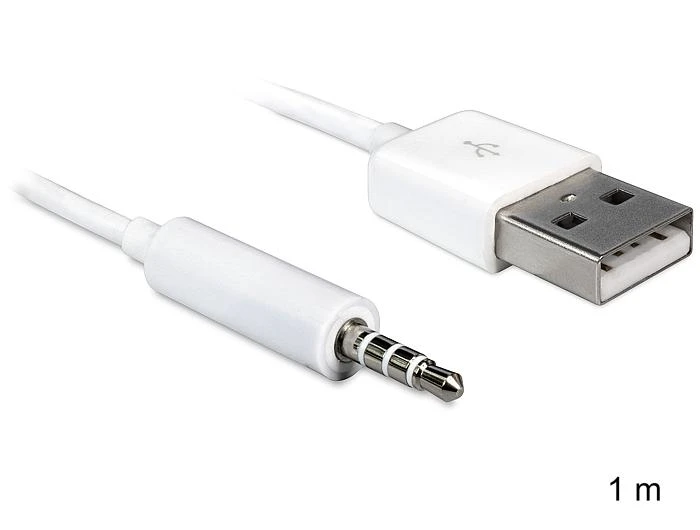 Delock Cable USB-A kištukas > Jack 3,5 mm kištukas 4 kontaktų iPod Shuffle 1 m