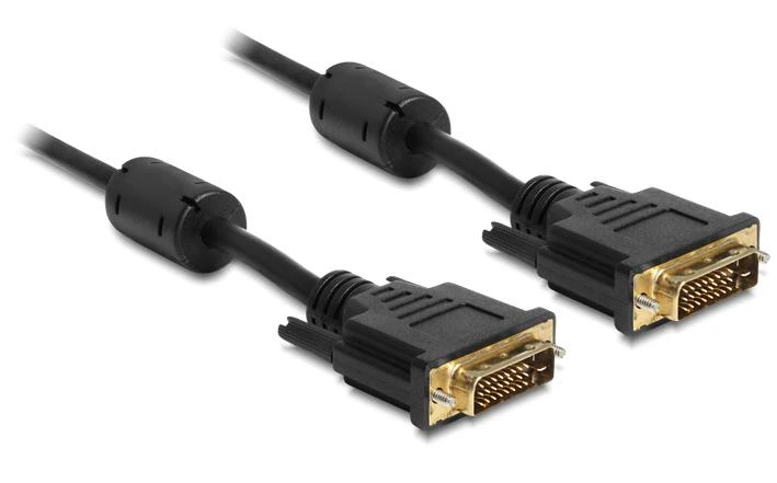 Juodas DVI 24+1 laidas su ferito filtrais